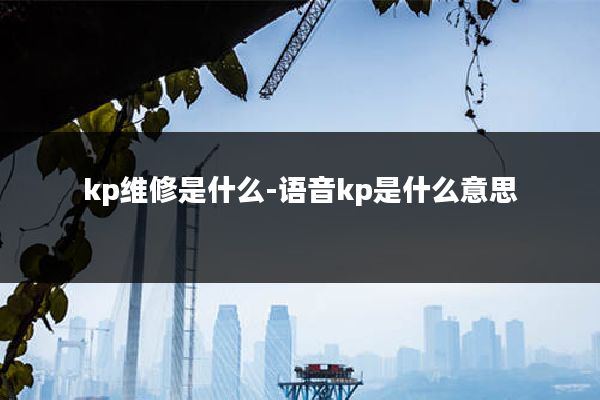 kp维修是什么-语音kp是什么意思