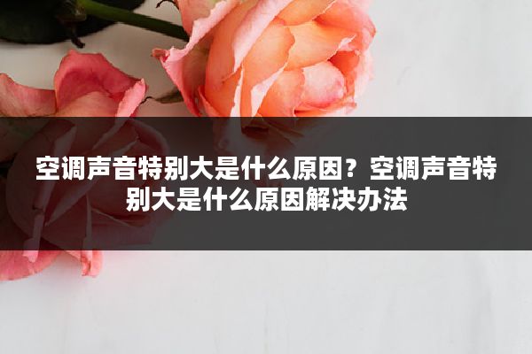 空调声音特别大是什么原因?空调声音特别大是什么原因解决办法