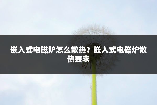 嵌入式电磁炉怎么散热?嵌入式电磁炉散热要求
