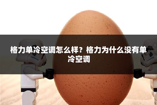 格力单冷空调怎么样？格力为什么没有单冷空调