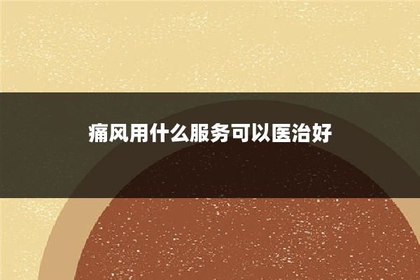 痛风用什么服务可以医治好