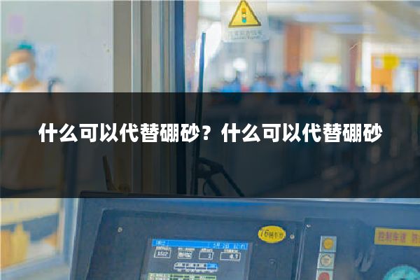 什么可以代替硼砂?什么可以代替硼砂