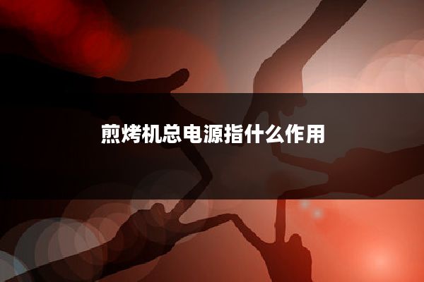 煎烤机总电源指什么作用
