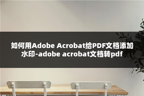 如何用Adobe Acrobat给PDF文档添加水印-adobe acrobat文档转pdf