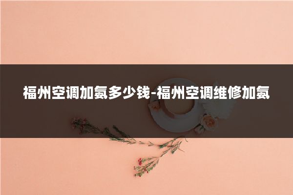 福州空调加氨多少钱-福州空调维修加氨