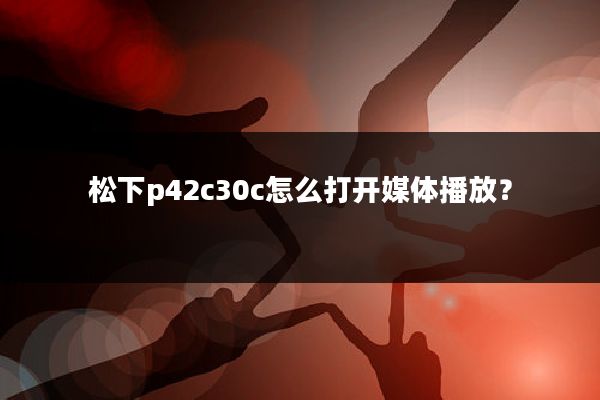 松下p42c30c怎么打开媒体播放？