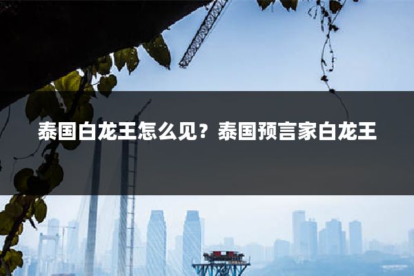 泰国白龙王怎么见?泰国预言家白龙王