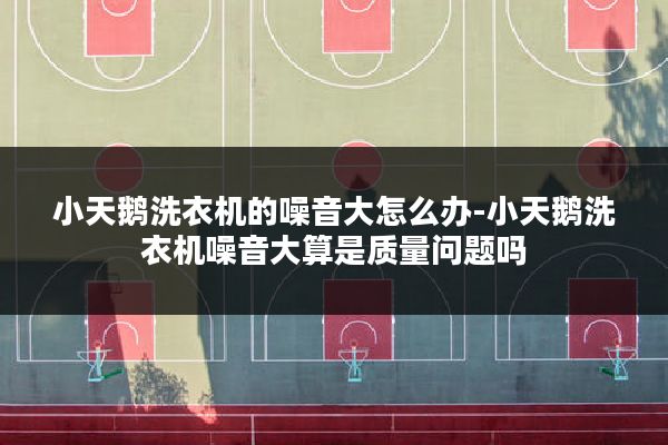 小天鹅洗衣机的噪音大怎么办-小天鹅洗衣机噪音大算是质量问题吗