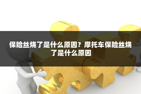 保险丝烧了是什么原因？摩托车保险丝烧了是什么原因