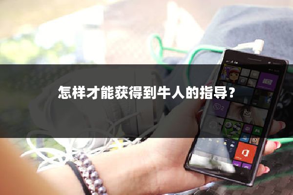 怎样才能获得到牛人的指导?