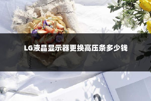 LG液晶显示器更换高压条多少钱