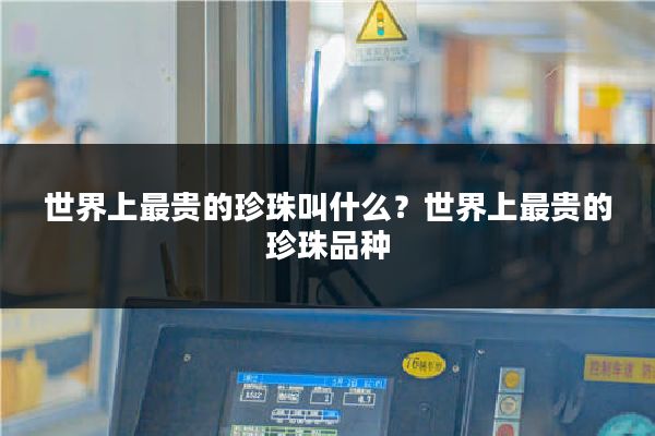 世界上最贵的珍珠叫什么？世界上最贵的珍珠品种