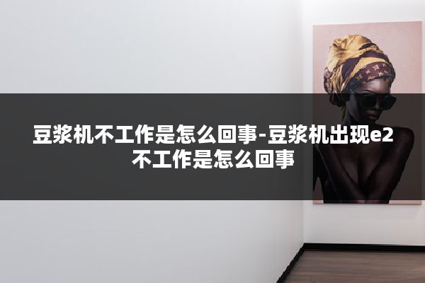 豆浆机不工作是怎么回事-豆浆机出现e2不工作是怎么回事