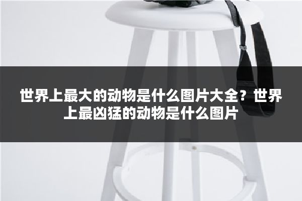 世界上最大的动物是什么图片大全?世界上最凶猛的动物是什么图片