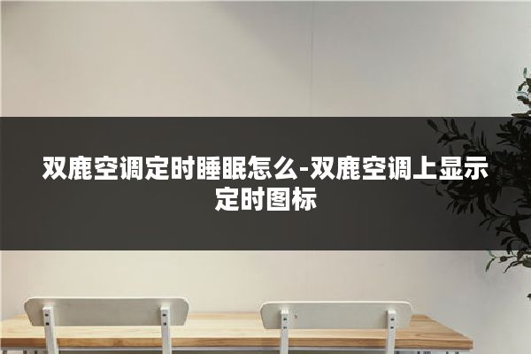 双鹿空调定时睡眠怎么-双鹿空调上显示定时图标