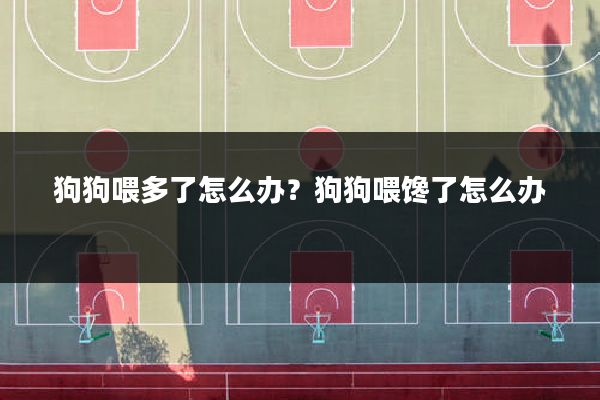 狗狗喂多了怎么办？狗狗喂馋了怎么办