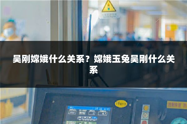 吴刚嫦娥什么关系？嫦娥玉兔吴刚什么关系