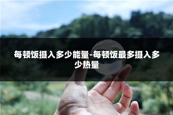 每顿饭摄入多少能量-每顿饭最多摄入多少热量