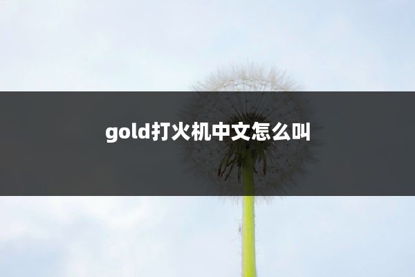 gold打火机中文怎么叫