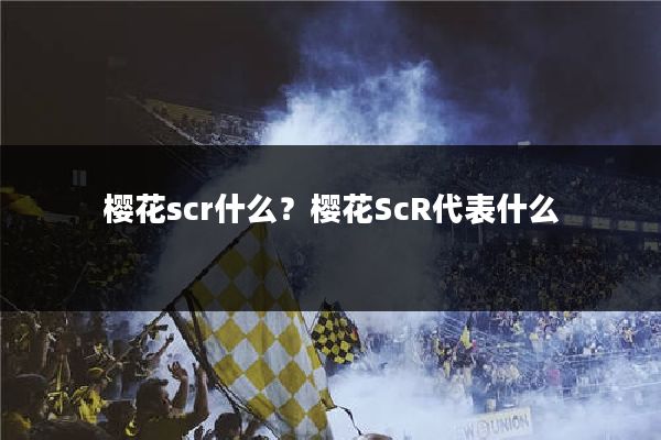 樱花scr什么？樱花ScR代表什么