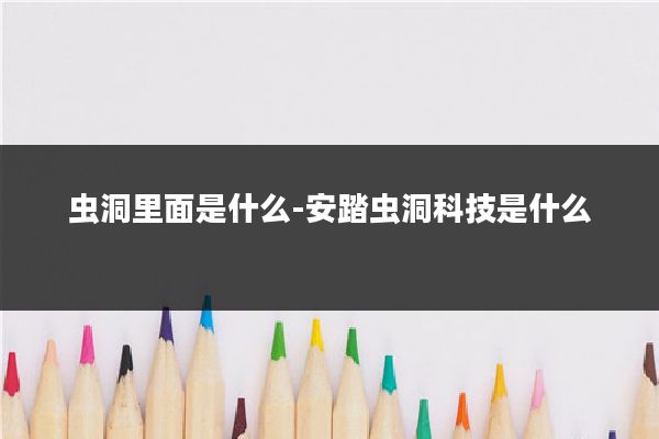 虫洞里面是什么-安踏虫洞科技是什么