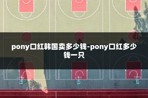 pony口红韩国卖多少钱-pony口红多少钱一只