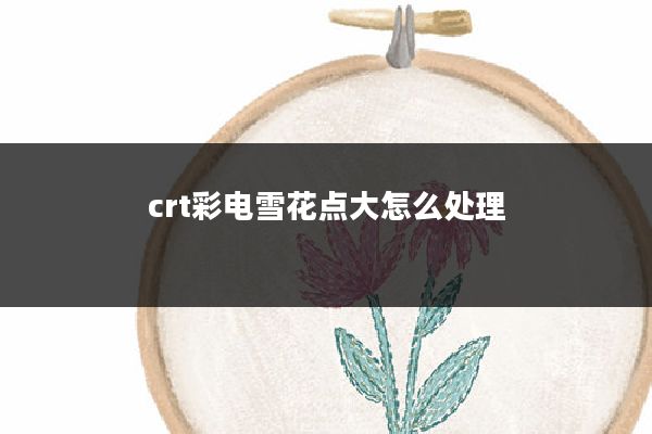 crt彩电雪花点大怎么处理