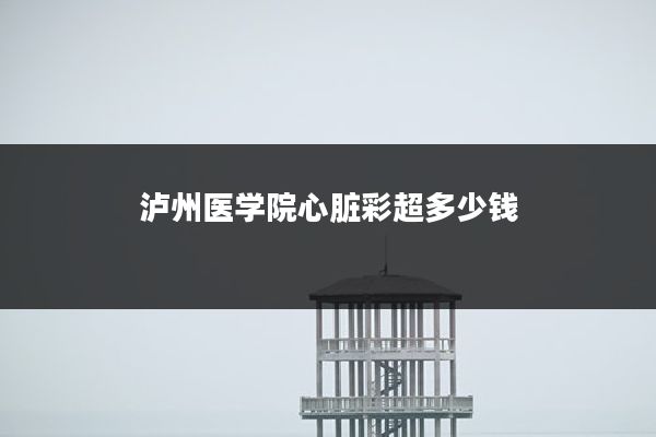泸州医学院心脏彩超多少钱
