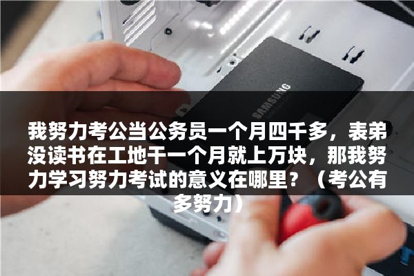 我努力考公当公务员一个月四千多，表弟没读书在工地干一个月就上万块，那我努力学习努力考试的意义在哪里？（考公有多努力）