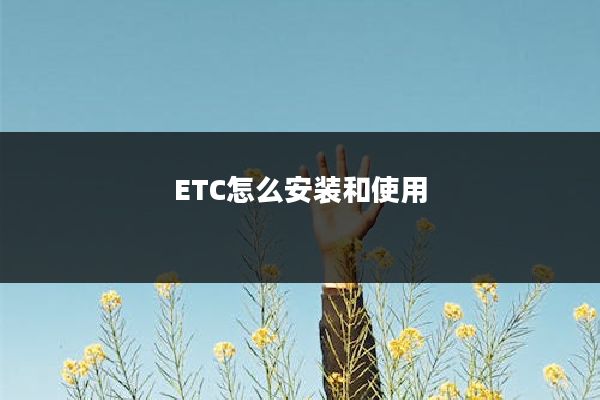 ETC怎么安装和使用