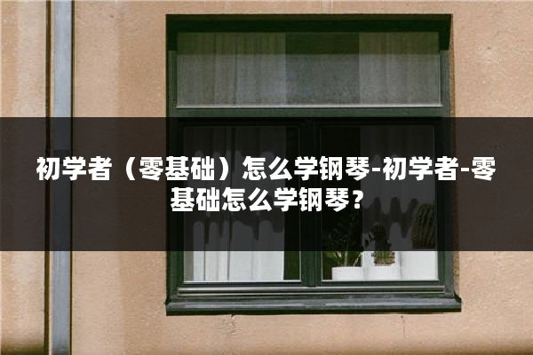 初学者（零基础）怎么学钢琴-初学者-零基础怎么学钢琴？