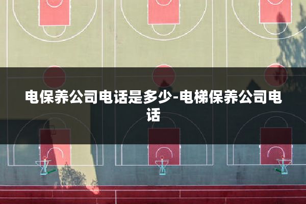 电保养公司电话是多少-电梯保养公司电话