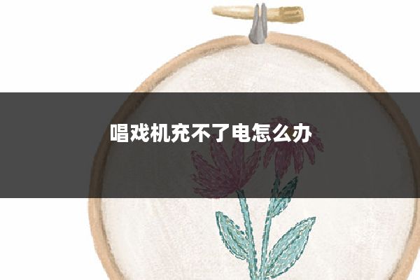 唱戏机充不了电怎么办