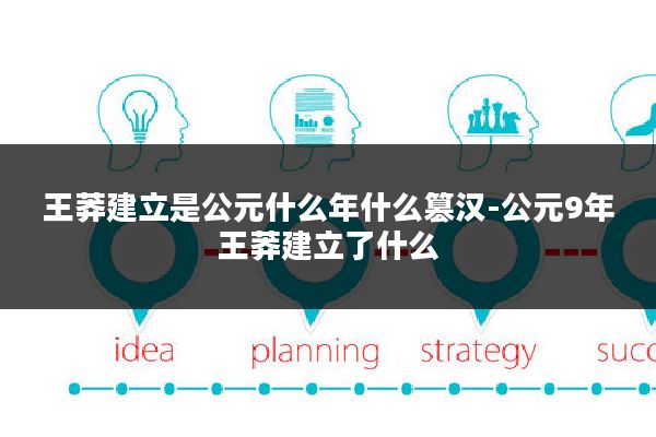 王莽建立是公元什么年什么篡汉-公元9年王莽建立了什么