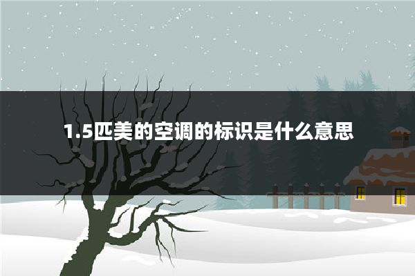 1.5匹美的空调的标识是什么意思