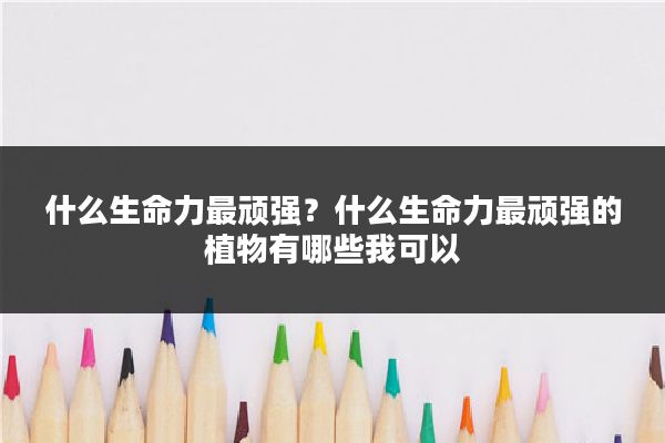 什么生命力最顽强？什么生命力最顽强的植物有哪些我可以