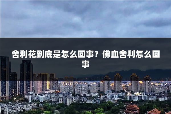 舍利花到底是怎么回事?佛血舍利怎么回事