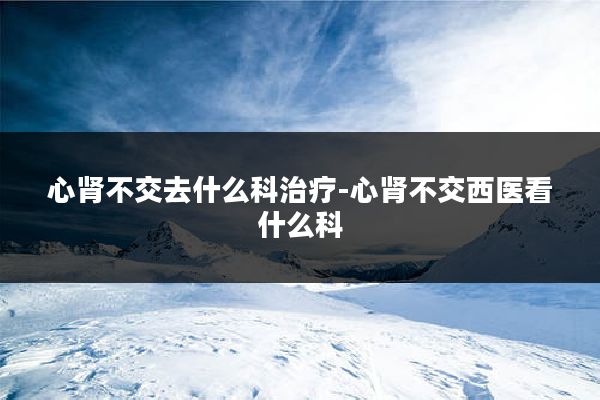 心肾不交去什么科治疗-心肾不交西医看什么科