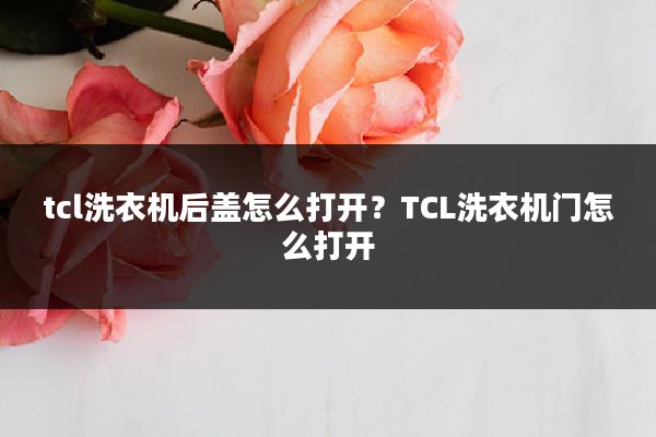 tcl洗衣机后盖怎么打开?TCL洗衣机门怎么打开